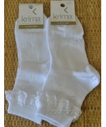 2 Paare Socken Kurz Spitze Mädchen Baumwolle Krima Art. B994 Und P2012 - $7.56