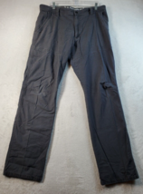 Wrangler Pants Men Size 32x34 Black Cotton Slash Pockets Flat Front Straight Leg - £8.07 GBP