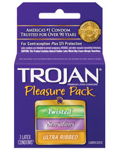 &#39;trojan Pleasure Pack Condoms - Box Of 3 - £11.00 GBP