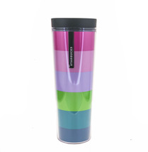 Starbucks Acrylic Travel Tumbler Cup 16 oz Rainbow Pride Stripe Silver b... - $59.40