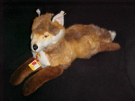 28&quot; Steiff  Molly Fuzzy Fox Plush Stuffed Toy With Tags Number 0347/55  - £158.26 GBP