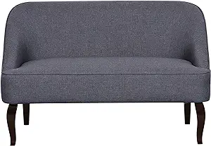 Contemporary Slopped Arms Loveseat, Fabric Upholstered Couch For Living ... - £310.07 GBP