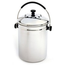 Stainless Steel Kitchen Compost Keeper Bin with Charcoal Filter - £90.15 GBP