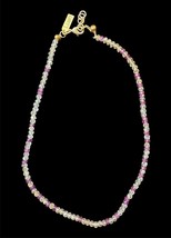 LUSH Purple And Clear Beaded Necklace Fashion Jewelry - $8.00