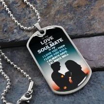 To My Love Custom Dog Tag Chain Jewelry Necklace - £43.21 GBP