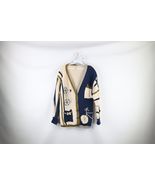 Vtg 80s Streetwear Womens Medium Striped Bicycle Cycling Knit Cardigan S... - $1,800.66 MXN