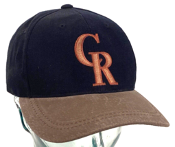 Colorado Rockies Baseball Hat-Leather Bill-American Needle-Black-Strap Back - $46.75