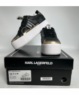NWB Karl Lagerfeld Paris Violet Men&#39;s Platform Sneakers Black/Gunmetal -... - $64.54 CAD