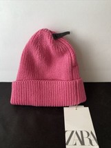 Zara Children Kids Toddler Girls (1-3 Years) Beanie Hat Pink Knit New - £9.66 GBP