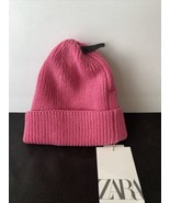 Zara Children Kids Toddler Girls (1-3 Years) Beanie Hat Pink Knit New - £9.56 GBP