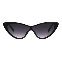 Womens Cateye Sunglasses Futuristic Shield Fashion Mono Lens UV 400 - £8.65 GBP