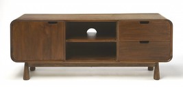 50" Brown Mid Century Modern Wood TV Stand - $21,418.69 MXN