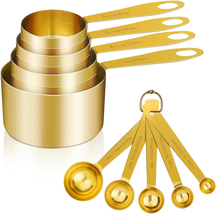 Measuring Cups and Spoons Set of 9, Stainless Steel Handle with Metric a... - $56.59