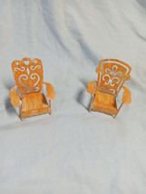 2 Miniature Metal Adirondack Chairs - £11.86 GBP