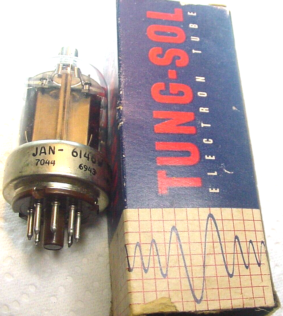 1 NOS Tung-Sol JAN-6146W RF Power Tube Fil 6.3 V 750V Plate Tested Mil M... - $21.75