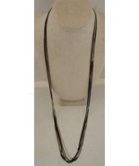 Vtg 36&quot; Long Trifari Goldtone/Silvertone Multi-Chain Necklace Costume Je... - £7.01 GBP