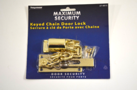 Taymor Maximum Security Keyed Chain Door Lock Sealed New Brass Plated 37... - $19.34