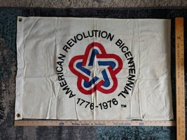 American Revolution Biccentennial 1776-1976 Flag - About 22&quot; X 34&quot; - $17.41