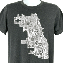 Chicago Neighborhoods Districts Suburbs T-Shirt sz Medium Mens Lincoln Park USA - £18.81 GBP