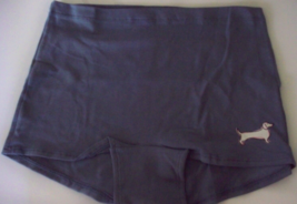 M  Slate Blue Weiner Cotton Low Rise Victorias Secret PINK Boyshort Brief Panty - £8.81 GBP