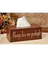 Tissue storage box-Always kiss me Goodnight - £13.52 GBP