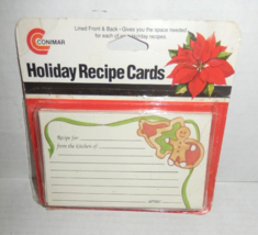 Vintage Conimar Holiday Recipe Cards Lined 14 Double Sided Sugar Cookies - £7.57 GBP