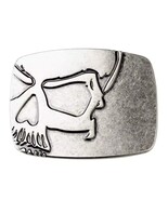 Western-Style Skull Belt Buckle - Heavy, Sleek, Essential Biker Accessory - $18.95