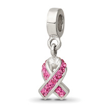 Silver Reflections Preciosa Crystal Awareness Dangle Bead QRS1862 - $43.81