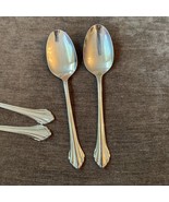 2 Oneida CLARETTE Solid Serving Spoons 8 1/4&quot; Community Stainless 2 Sets... - £23.38 GBP