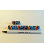 Unique One-of-a-Kind Handmade Geometric-Design Seed Bead Pen Holder/Cove... - $45.00