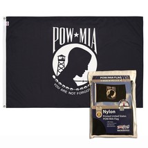 3&#39;x5&#39; Printed Nylon Grommeted POW/MIA Military Flag by Betsy Flags - £15.56 GBP