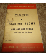 1959 case cha/cht series moldboard plows operators manual very good used - $9.89