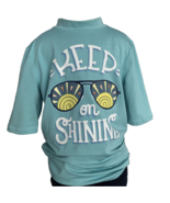 new Cat &amp; Jack &quot;Keep On Shining&quot; RASH GUARD beach top sz M 8-10y swimmin... - $218.65 MXN