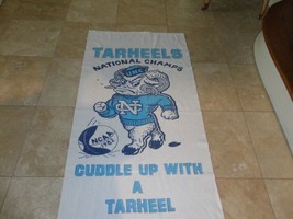 Vtg 80&#39;s UNC Tarheels 1982 NCAA Basketball Championship Towel RARE Collectible - £53.93 GBP