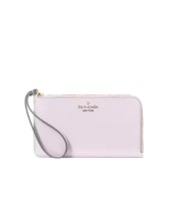 New Kate Spade Lucy Medium L-zip Wristlet Saffiano Leather Pastel Lavender - $41.76