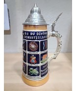 Ceramic The Schnitzelbank Song Lidded Stein Mug 1956 American Bravo Must... - £29.18 GBP