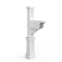 5810W 6-1/2&quot; Width White Polyethylene Dover Mailbox Post - £170.87 GBP