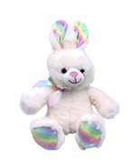 Kelly Toys Bunny Rabbit Rainbow Accent Ears Bow Plush Animal 15” Easter - £13.23 GBP