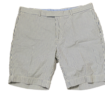 Polo Ralph Lauren Shorts Size 38 Blue Cream Striped Bleeker 100% Cotton 38X9 - £22.08 GBP