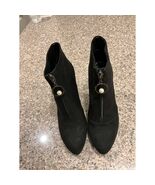 Nine West Women’s Black Suede Ankle Boots – Preowned – Classic Zip Booties - $30.00