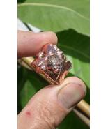 Electroformed  Copper Herkimer diamond ring - $53.95