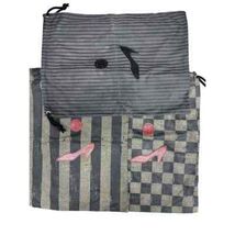 3 VTG RETRO Authentic Fendi Shoe Bags Coated Canvas Pequin Appliques Dra... - $44.55