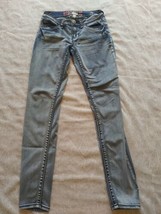Hydraulic Jeans 7/8 Lola Super Skinny Stretch Embroidery Rhinestones - $15.83