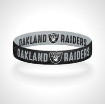 Reversible Oakland Raiders Bracelet Wristband Just Win Baby - £9.59 GBP