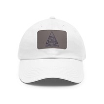 Personalized Distressed Dad Hat, Embroidered Leather Patch, 100% Chino T... - £17.74 GBP