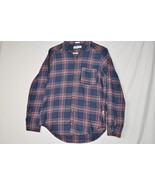 Hollister Boyfriend Fit Long Sleeve Check Shirt Size XS Navy Red Green P... - $13.81