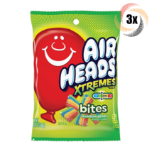 3x Bags Airheads Xtremes Bites Rainbow Berry Candy | 3.8oz | Fast Shipping - £10.97 GBP