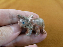 (Y-DIN-TR-27) Triceratops DINOSAUR figurine soapstone stone carving I lo... - £6.71 GBP