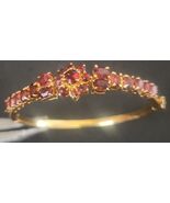 Vintage Gold Tone Garnet Bracelet - $44.55