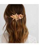 Seashell hair clip, Starfish hair clip, hair accessories (1) - $15.09 CAD